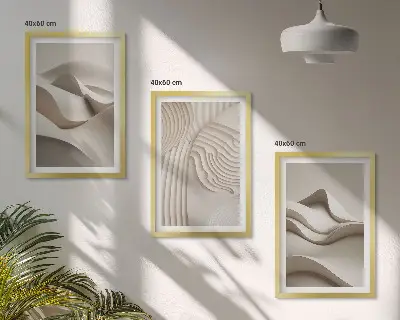 Fotowand met abstracte beige golven