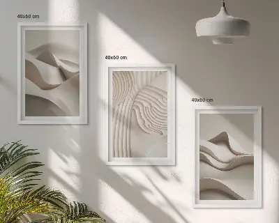 Fotowand met abstracte beige golven
