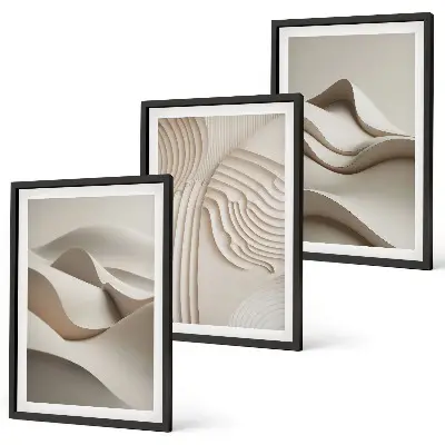 Fotowand met abstracte beige golven
