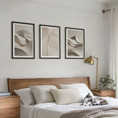 Fotowand met abstracte beige golven