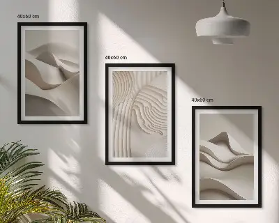 Fotowand met abstracte beige golven