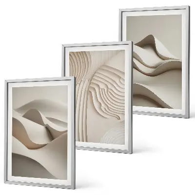 Fotowand met abstracte beige golven