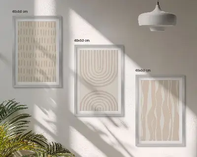 Fotowand met abstracte beigekleurige patronen