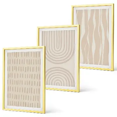 Fotowand met abstracte beigekleurige patronen