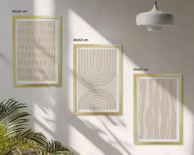 Fotowand met abstracte beigekleurige patronen