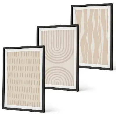 Fotowand met abstracte beigekleurige patronen