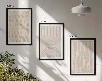 Fotowand met abstracte beigekleurige patronen