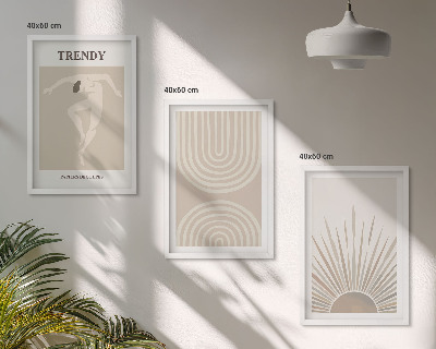 Fotowand Pastelowe postery boho abstrakcje