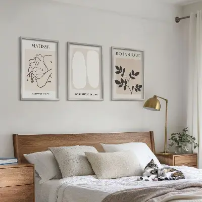 Set van wanddecoratie schilderijen stijlvolle botanische Matisse prints