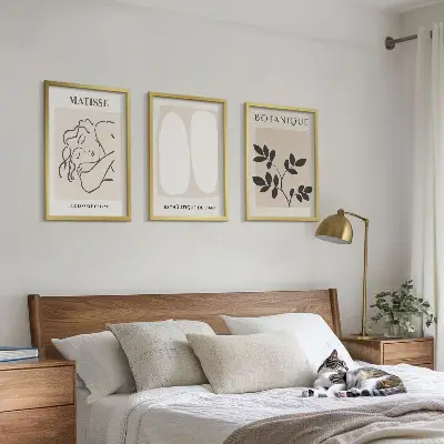 Set van wanddecoratie schilderijen stijlvolle botanische Matisse prints