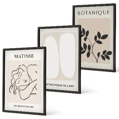 Set van wanddecoratie schilderijen stijlvolle botanische Matisse prints