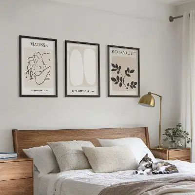 Set van wanddecoratie schilderijen stijlvolle botanische Matisse prints