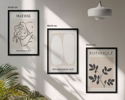 Wanddecoratie set schilderijen Stylowe obrazy roślinne Matisse
