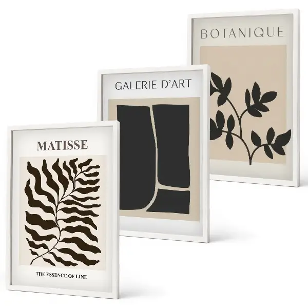 Fotowand minimalistische botanische posters