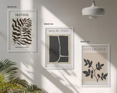 Fotowand minimalistische botanische posters