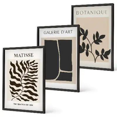 Fotowand minimalistische botanische posters