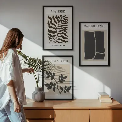 Fotowand minimalistische botanische posters