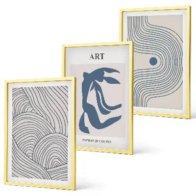 Fotowand met abstracte blauwe lijnen