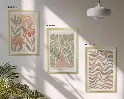 Fotowand met abstracte pastelkleurige bloemen