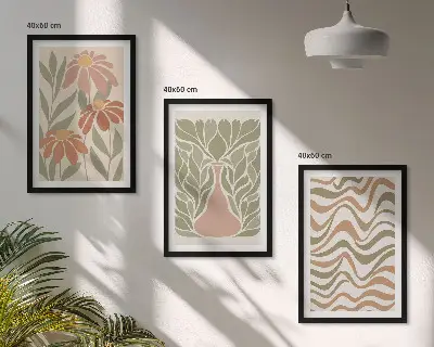 Fotowand met abstracte pastelkleurige bloemen