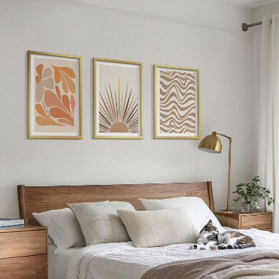 Fotowand Słońce boho pastelowe kształty