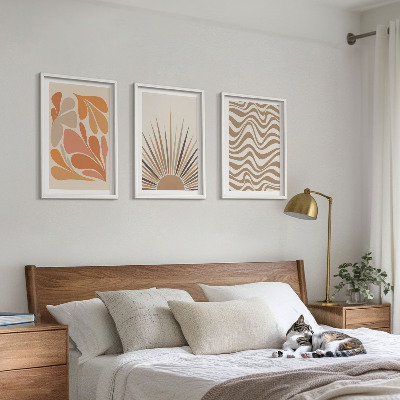 Fotowand Słońce boho pastelowe kształty