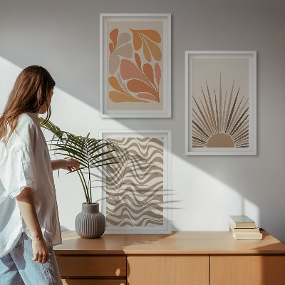 Fotowand Słońce boho pastelowe kształty