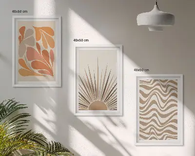 Fotowand zon met pastelkleurige bohovormen