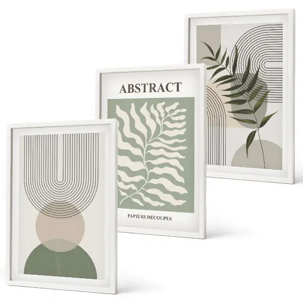 Fotowand met botanische boho abstracties