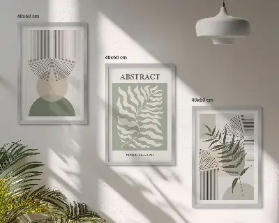 Fotowand met botanische boho abstracties