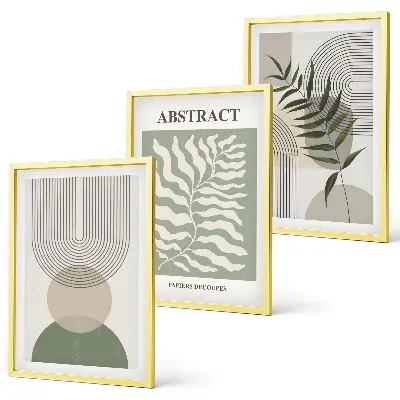 Fotowand met botanische boho abstracties