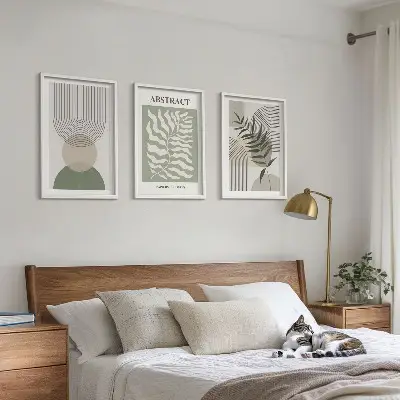 Fotowand met botanische boho abstracties