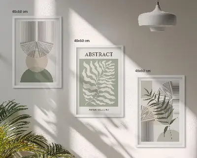 Fotowand met botanische boho abstracties