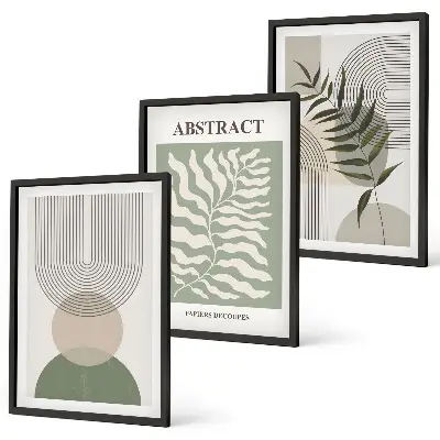 Fotowand met botanische boho abstracties
