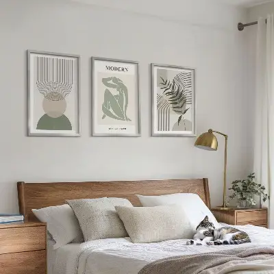 Fotowand met stijlvolle plantenafbeeldingen