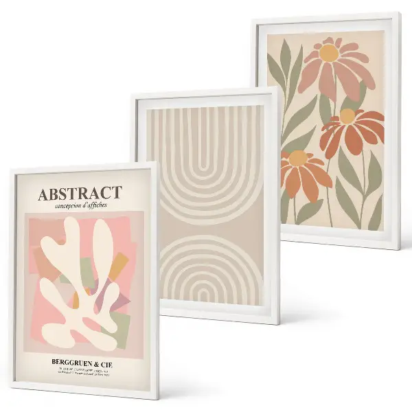 Fotowand met abstracte plantvormen