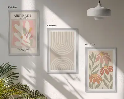 Fotowand met abstracte plantvormen