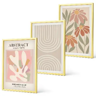 Fotowand met abstracte plantvormen