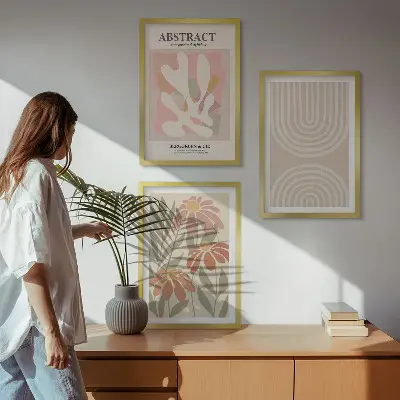 Fotowand met abstracte plantvormen