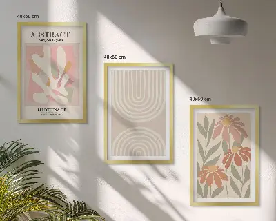 Fotowand met abstracte plantvormen