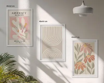 Fotowand met abstracte plantvormen