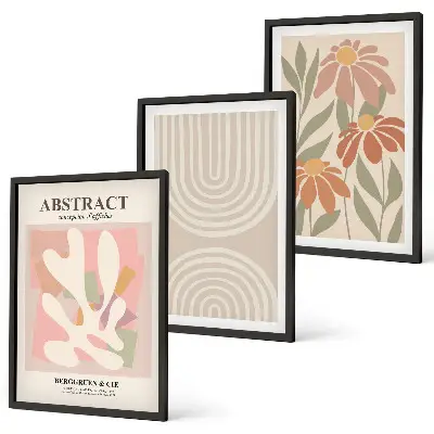 Fotowand met abstracte plantvormen