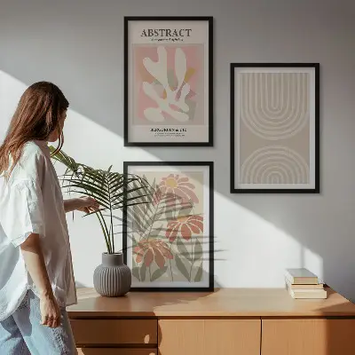 Fotowand met abstracte plantvormen