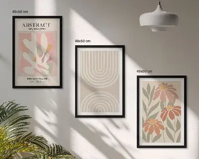 Fotowand met abstracte plantvormen