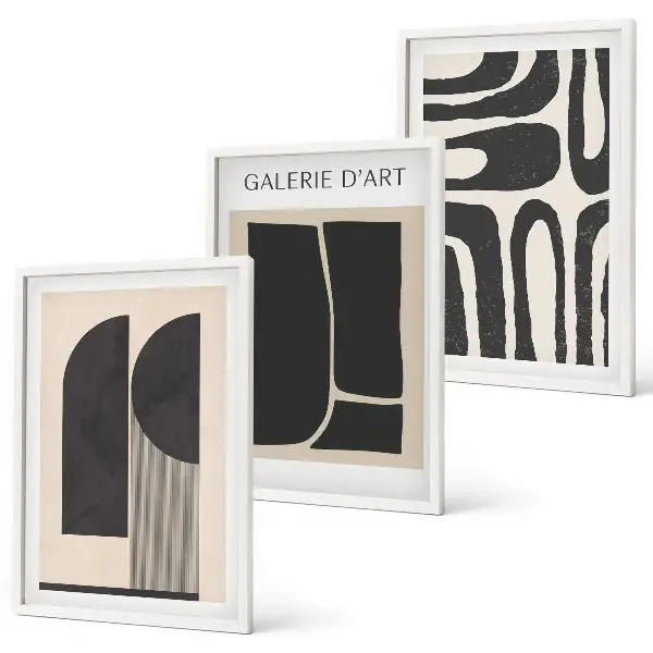 Set van abstracte minimalistische posters wanddecoratie met schilderijen