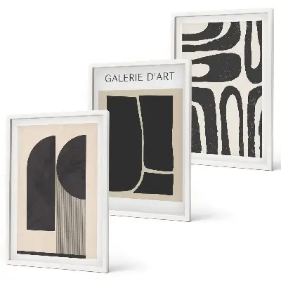 Set van abstracte minimalistische posters wanddecoratie met schilderijen