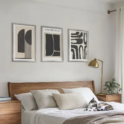 Set van abstracte minimalistische posters wanddecoratie met schilderijen
