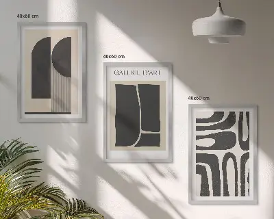 Set van abstracte minimalistische posters wanddecoratie met schilderijen