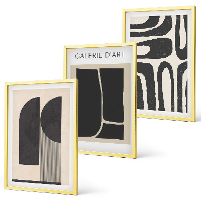 Wanddecoratie set schilderijen Abstrakcyjne minimalistyczne postery