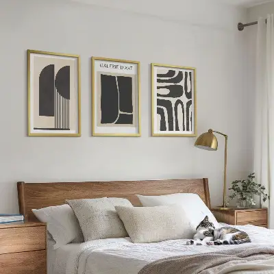 Set van abstracte minimalistische posters wanddecoratie met schilderijen